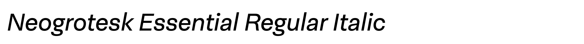 Neogrotesk Essential Regular Italic image